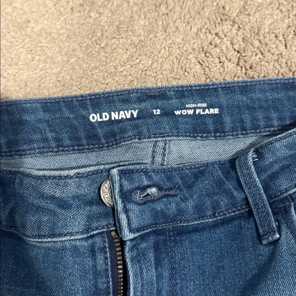 Old Navy Dark Blue Flare Jeans - Picture 2 of 3